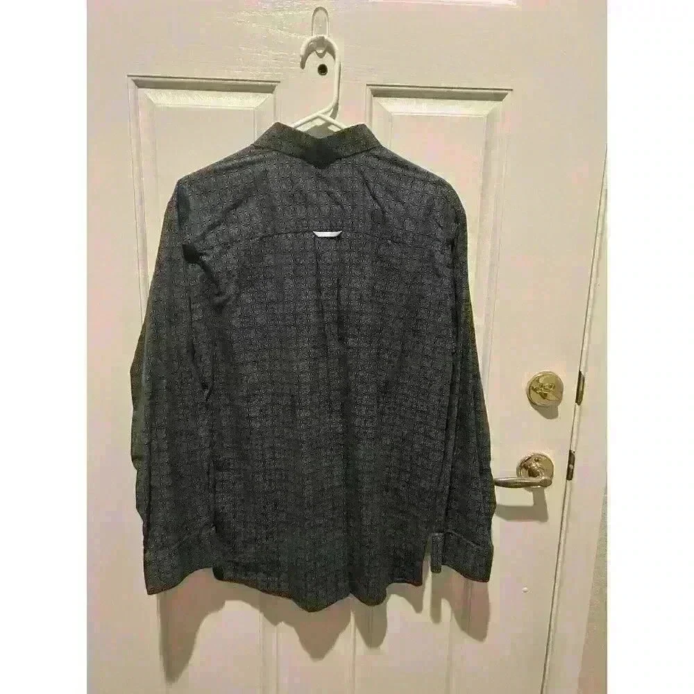 Panhandle Tuf Cooper Mens L Shirt Long Sleeve Button-Down Multicolor Blue Black